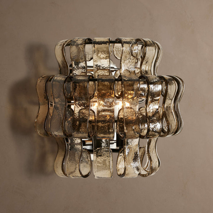 Valena Ripple Glass Wall Sconce