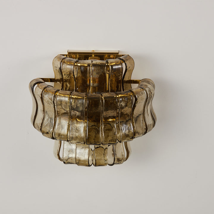 Valena Ripple Glass Wall Sconce