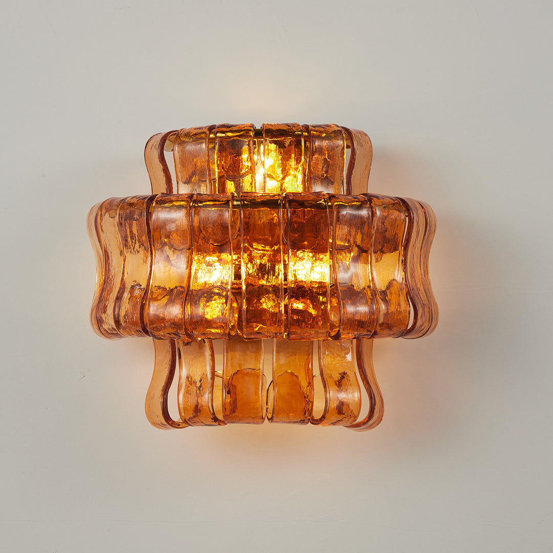 Valena Ripple Glass Wall Sconce