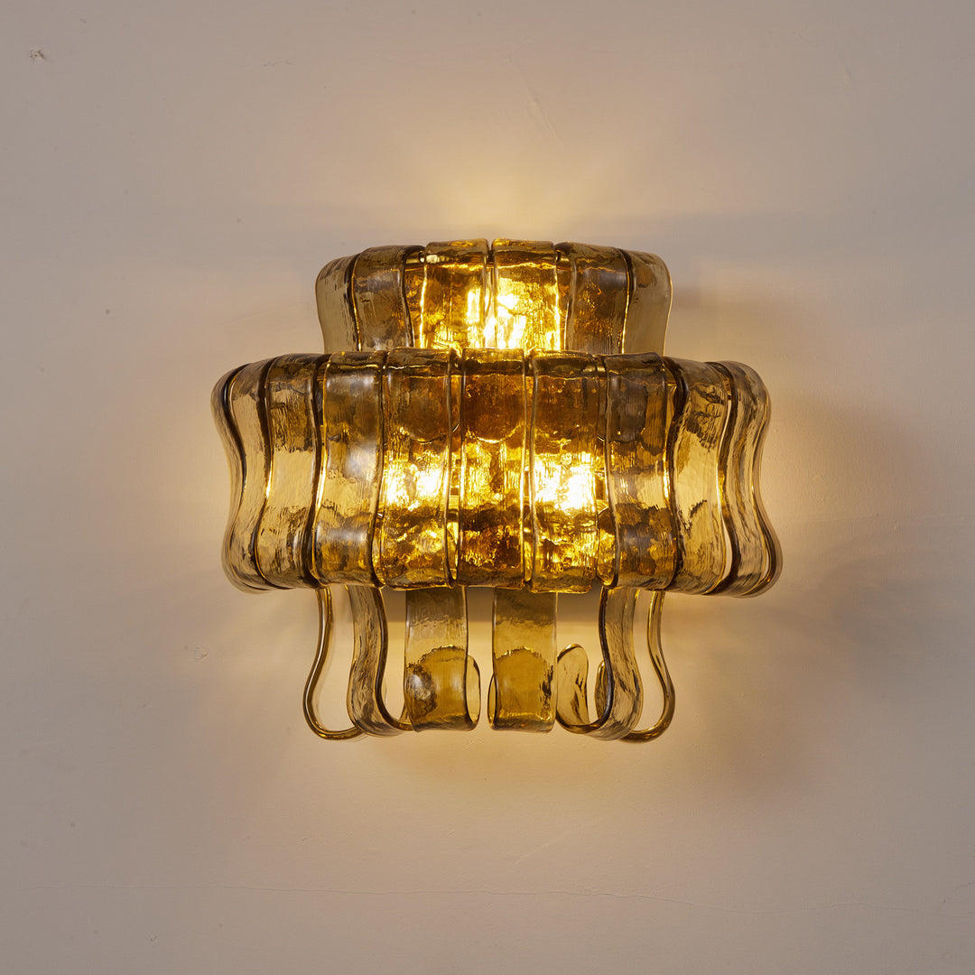 Valena Ripple Glass Wall Sconce