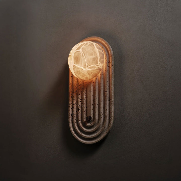 Valenne Stone Globe Wall Sconce