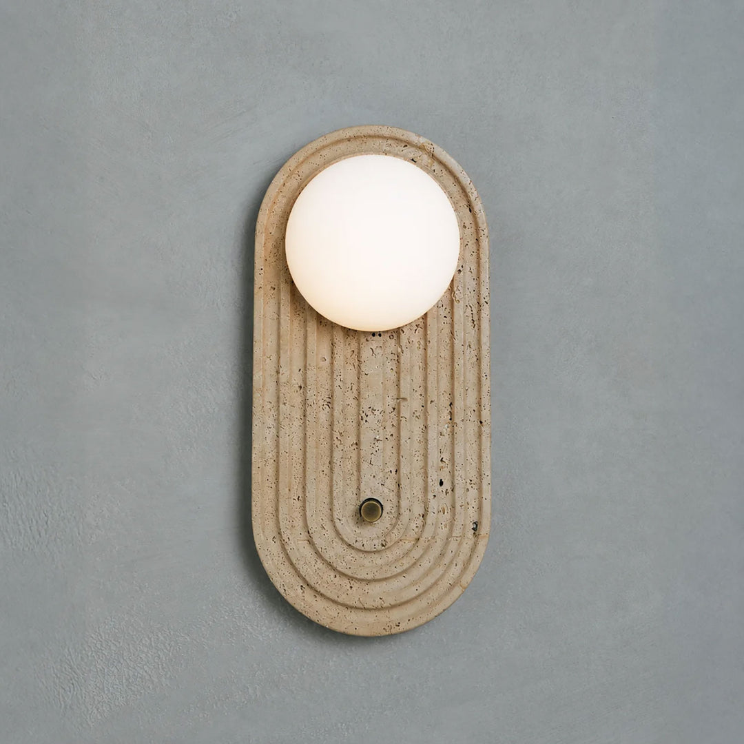 Valenne Stone Globe Wall Sconce