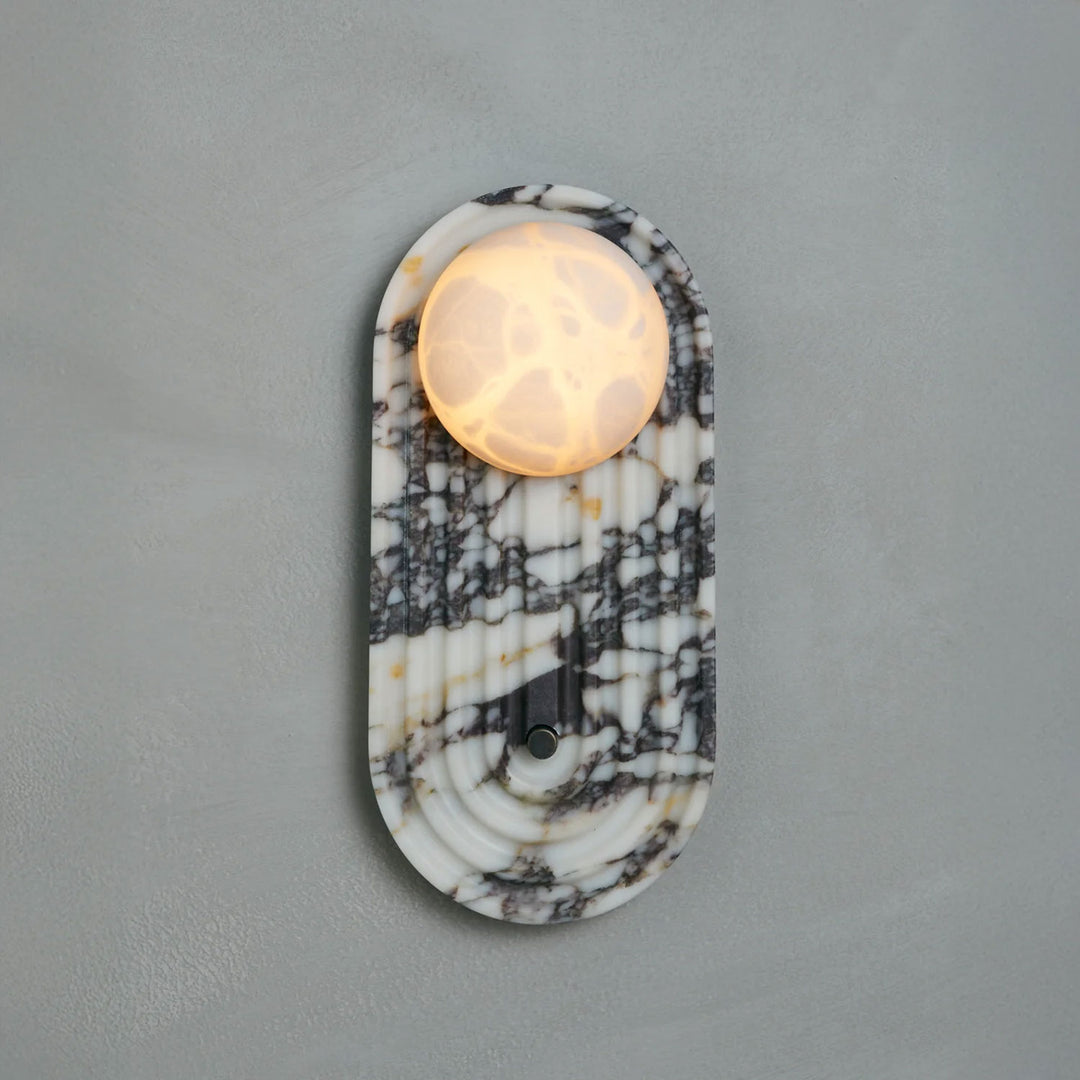 Valenne Stone Globe Wall Sconce