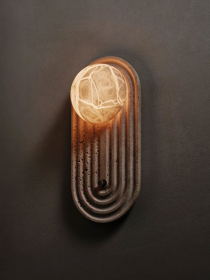 Valenne Stone Globe Wall Sconce