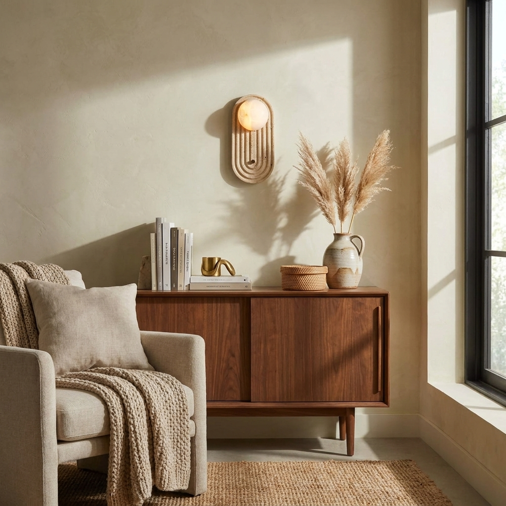 Valenne Stone Globe Wall Sconce
