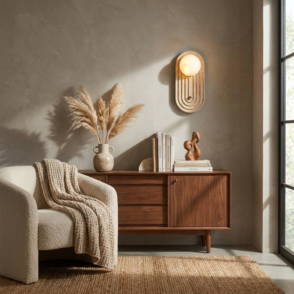 Valenne Stone Globe Wall Sconce