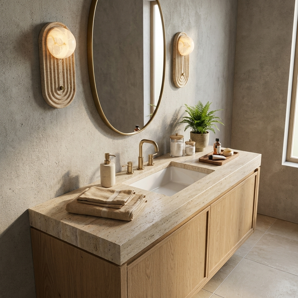 Valenne Stone Globe Wall Sconce