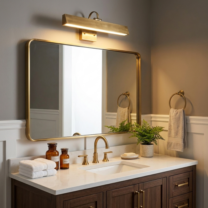 Valenne Vintage Brass LED Picture Light