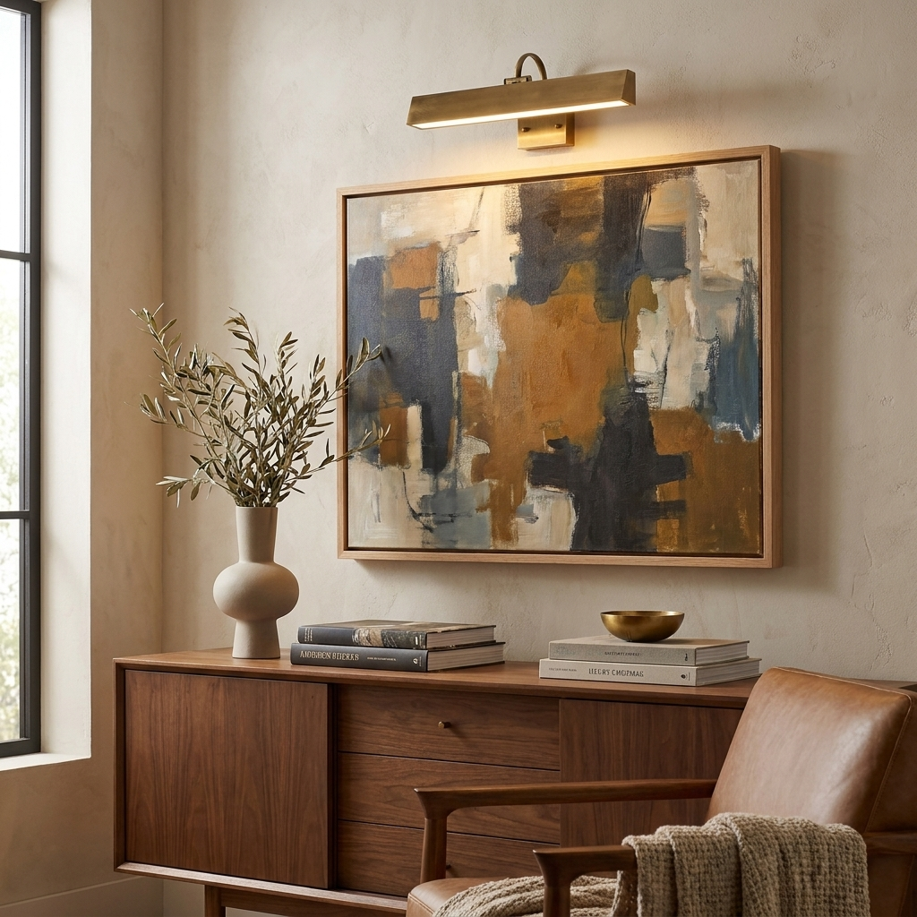 Valenne Vintage Brass LED Picture Light