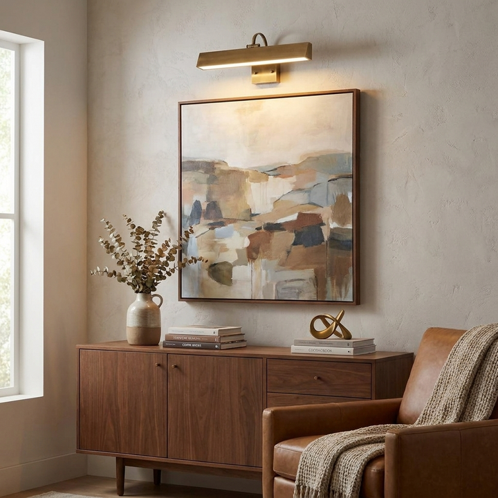 Valenne Vintage Brass LED Picture Light