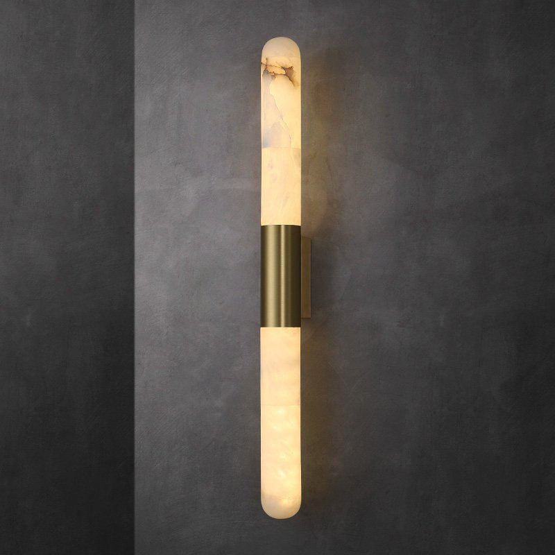 Velin Alabaster Tube Wall Sconce - Vakkerlight
