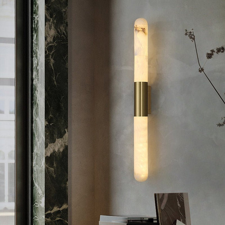 Velin Alabaster Tube Wall Sconce - Vakkerlight