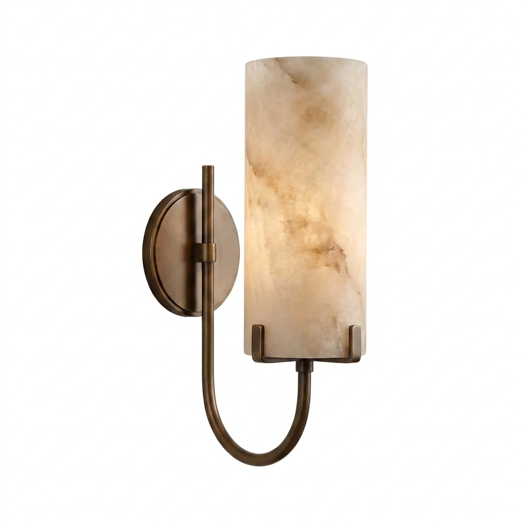 Vellora Alabaster Loop Wall Sconce