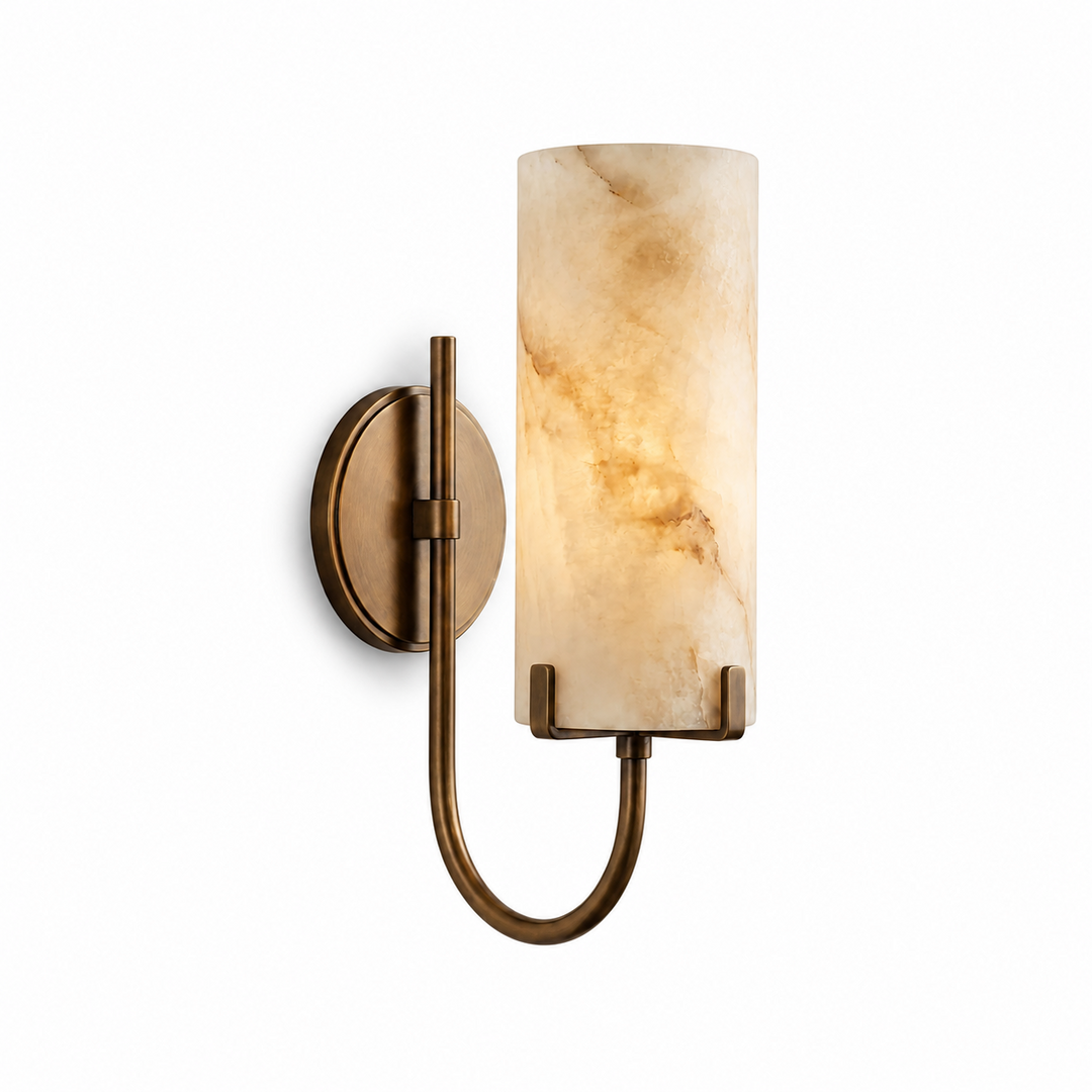 Vellora Alabaster Loop Wall Sconce