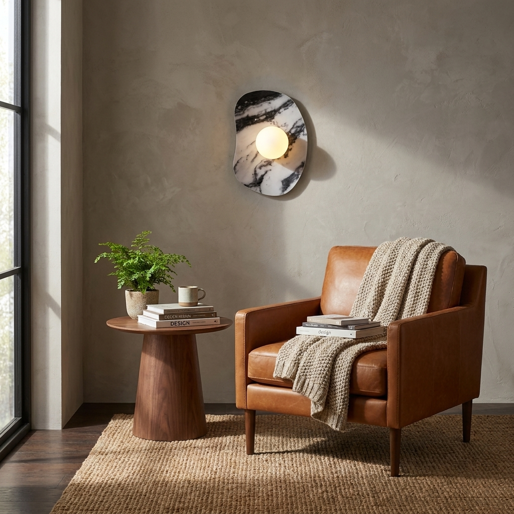 Velora Stone Oval Wall Sconce