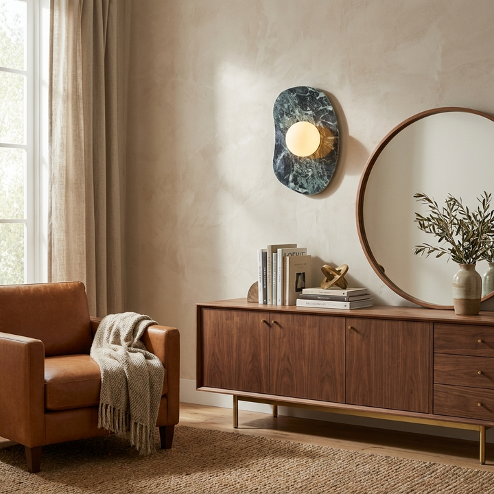 Velora Stone Oval Wall Sconce