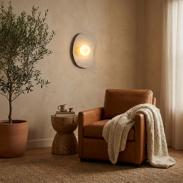 Velora Stone Oval Wall Sconce