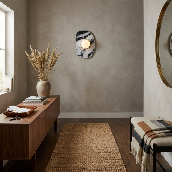 Velora Stone Oval Wall Sconce