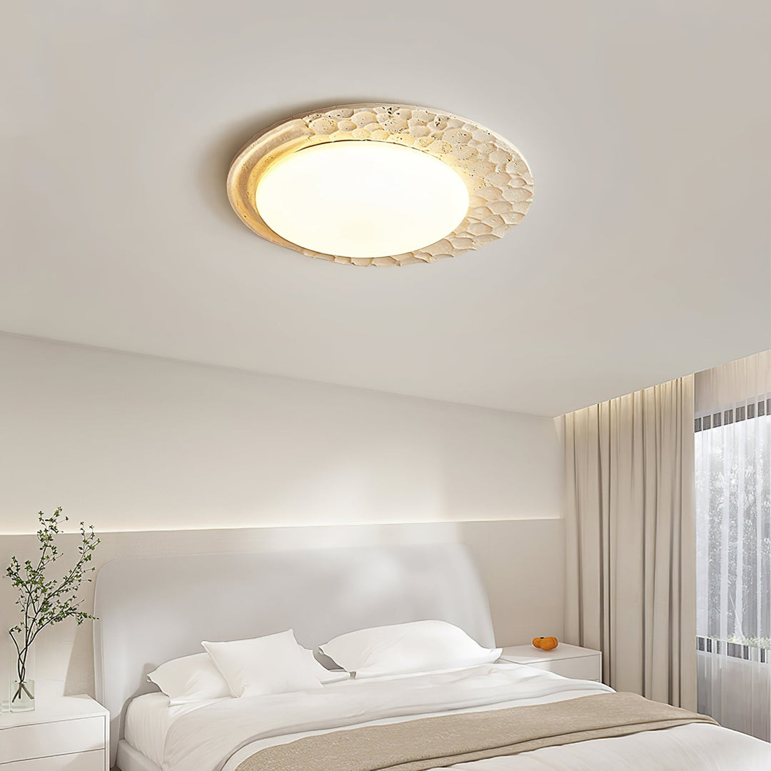 Venus Textured Stone Ceiling Light - Vakkerlight