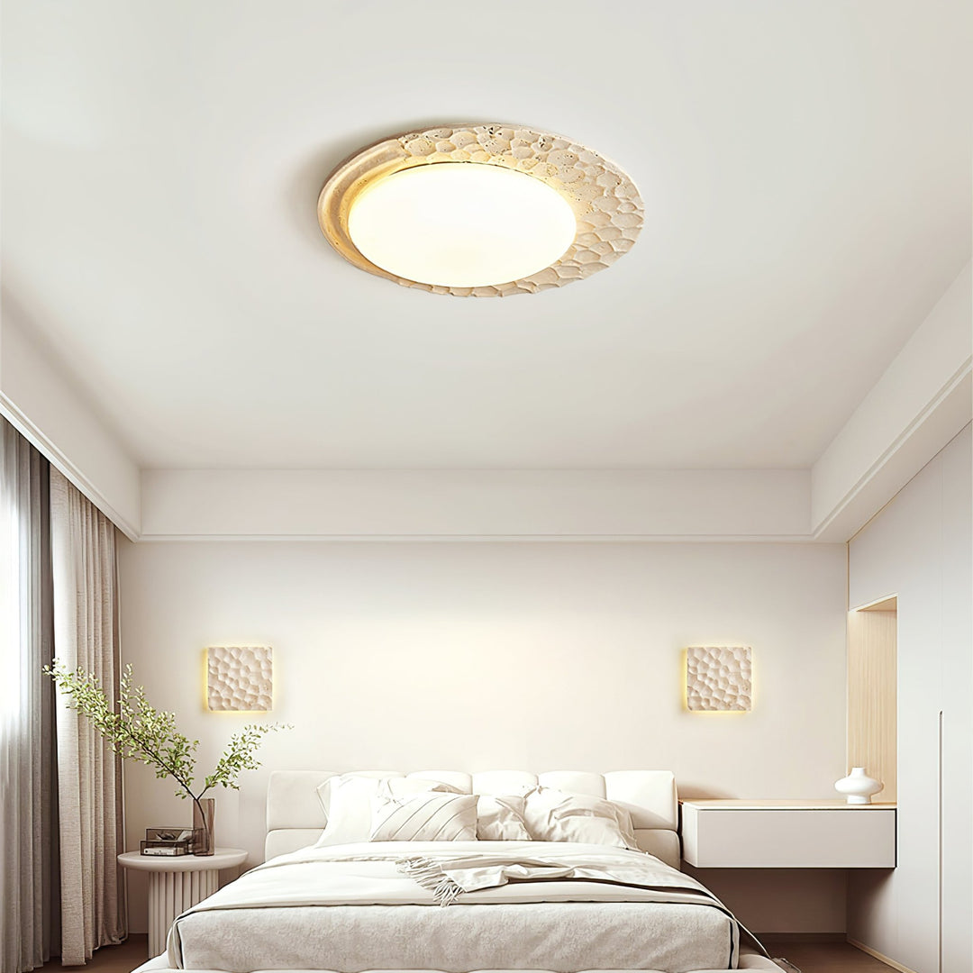 Venus Textured Stone Ceiling Light - Vakkerlight