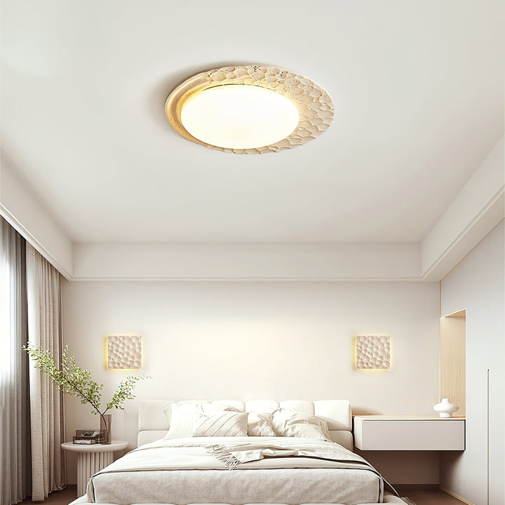 Venus Textured Stone Ceiling Light - Vakkerlight