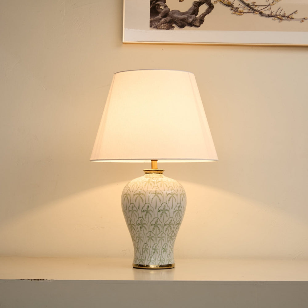 Verdant Palm Ceramic Table Lamp - Vakkerlight