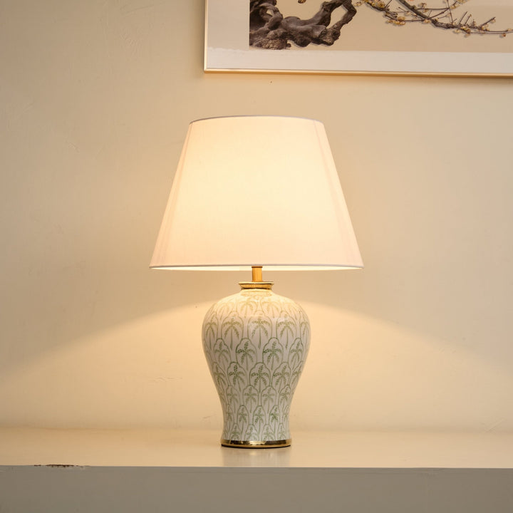 Verdant Palm Ceramic Table Lamp - Vakkerlight