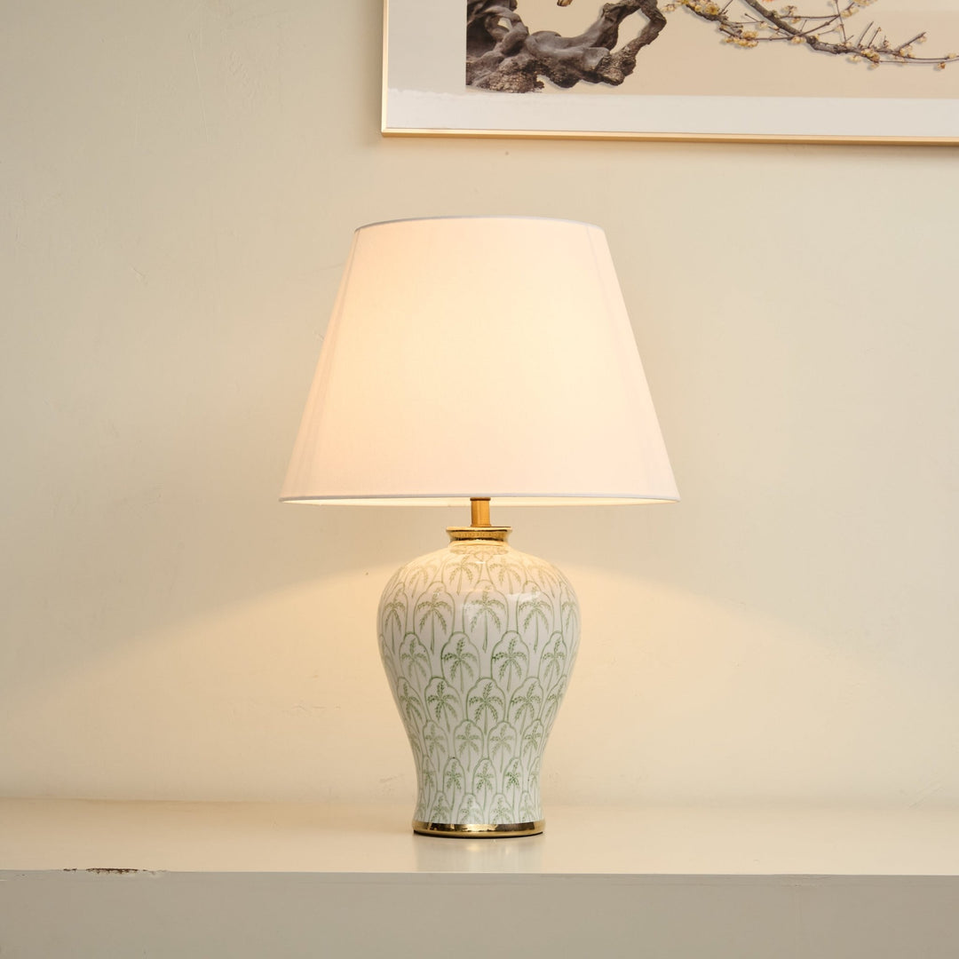 Verdant Palm Ceramic Table Lamp - Vakkerlight