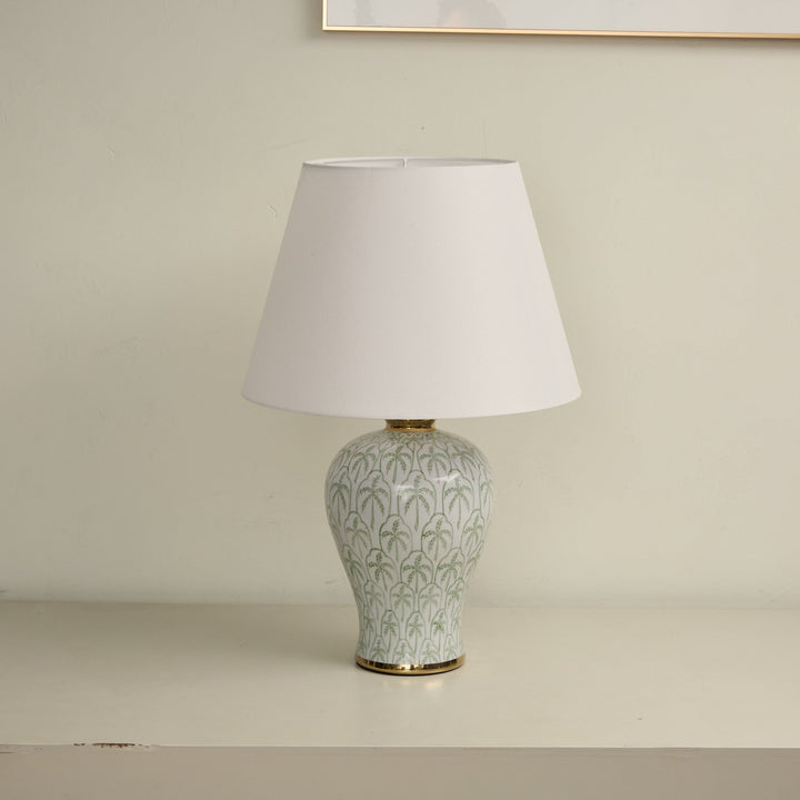 Verdant Palm Ceramic Table Lamp - Vakkerlight