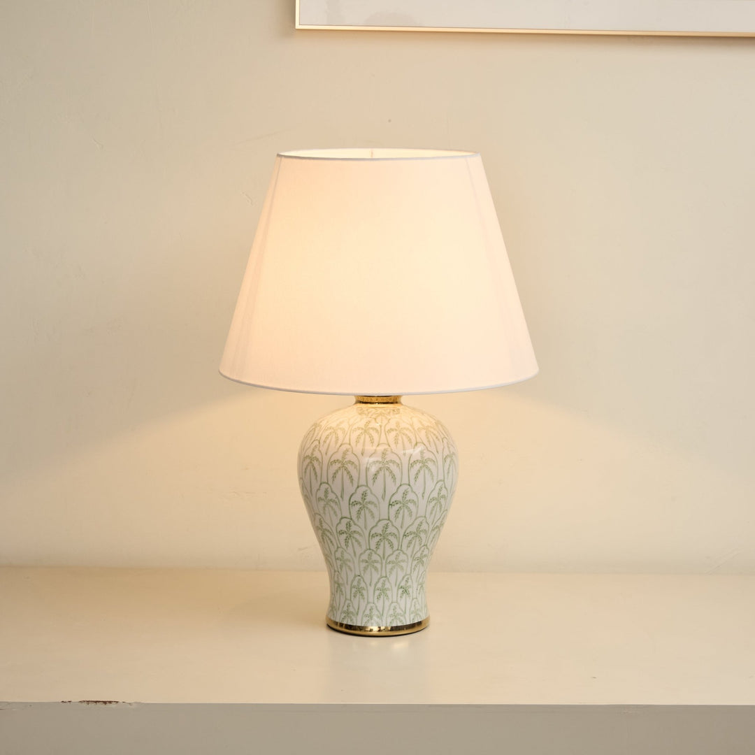 Verdant Palm Ceramic Table Lamp - Vakkerlight