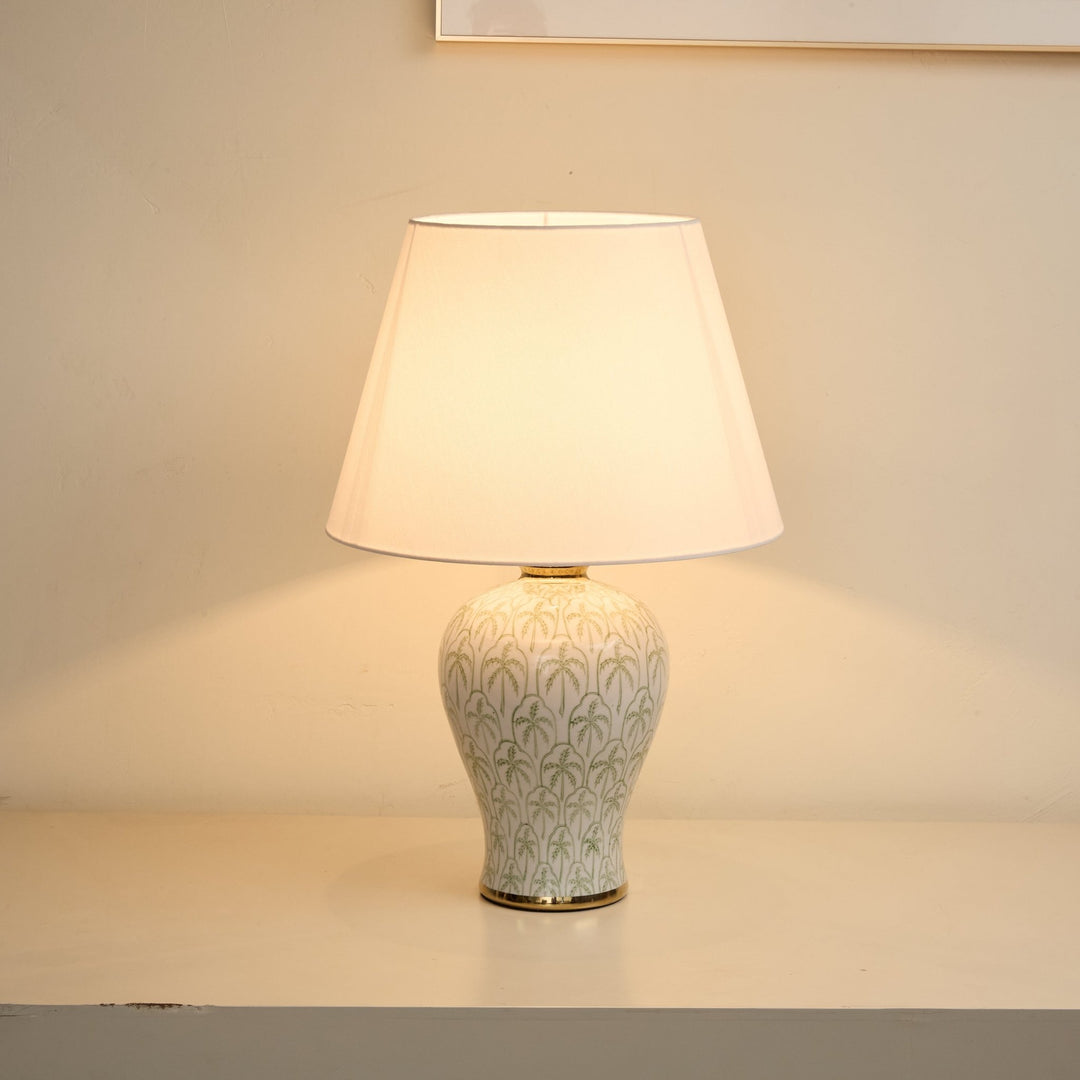 Verdant Palm Ceramic Table Lamp - Vakkerlight