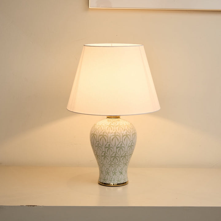 Verdant Palm Ceramic Table Lamp - Vakkerlight