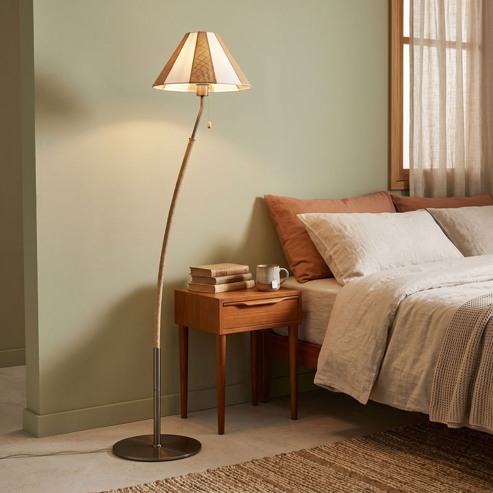Verona Curved Striped Floor Lamp - Vakkerlight