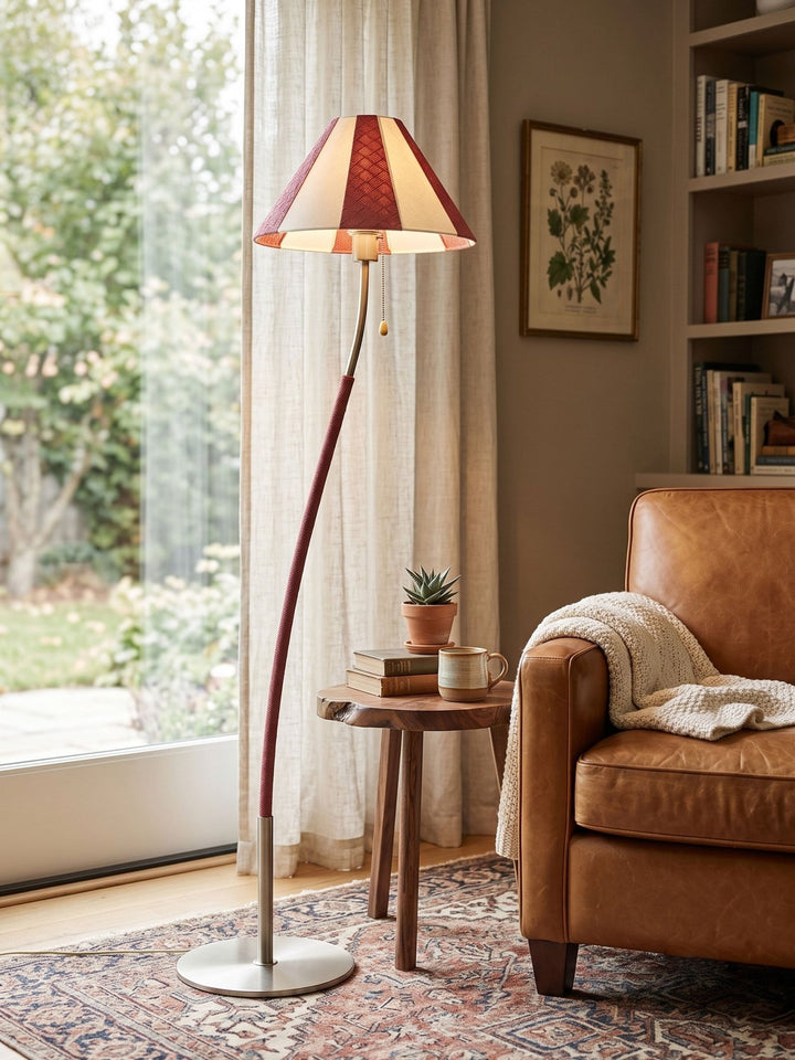Verona Curved Striped Floor Lamp - Vakkerlight