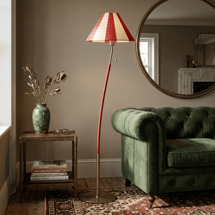 Verona Curved Striped Floor Lamp - Vakkerlight