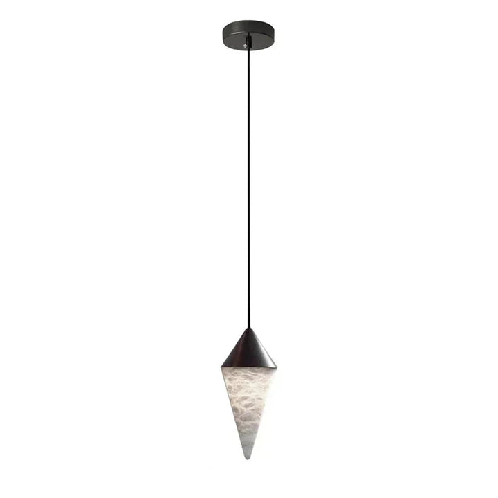 Vertex Faceted Alabaster Drop Chandelier