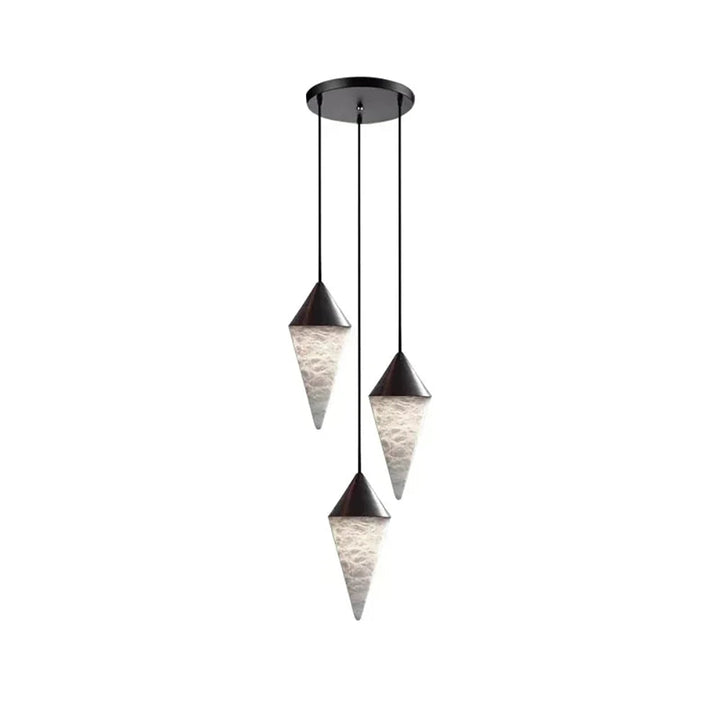 Vertex Faceted Alabaster Drop Chandelier