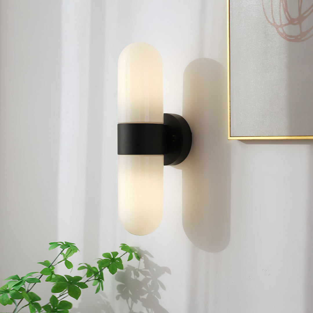 Vertical Capsule Glass Wall Sconce - Vakkerlight