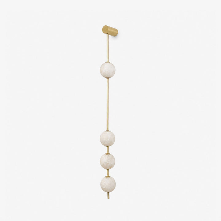 Vertical Alabaster Orb Wall Sconce