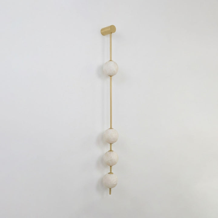 Vertical Alabaster Orb Wall Sconce