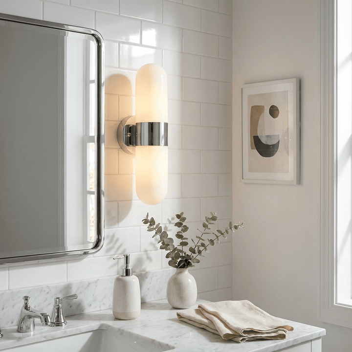Vertical Capsule Glass Wall Sconce - Vakkerlight