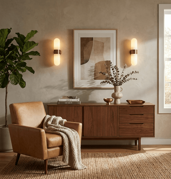 Vertical Capsule Glass Wall Sconce - Vakkerlight