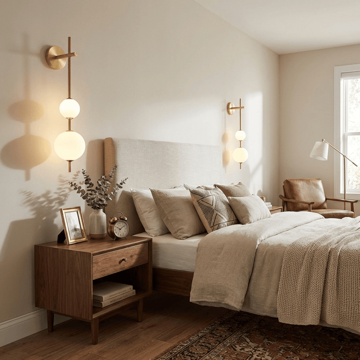 مصباح حائط عمودي على شكل كرة أرضية