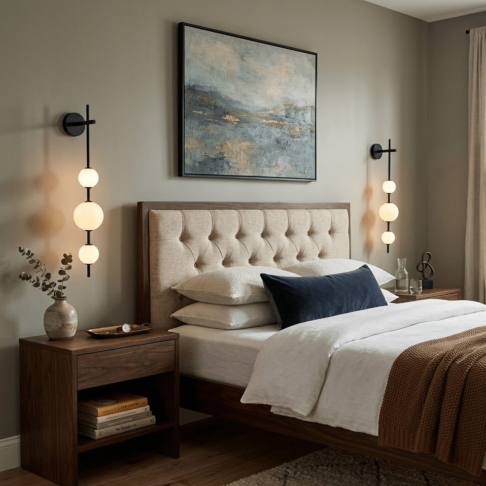 مصباح حائط عمودي على شكل كرة أرضية