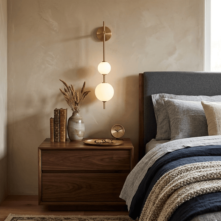 مصباح حائط عمودي على شكل كرة أرضية