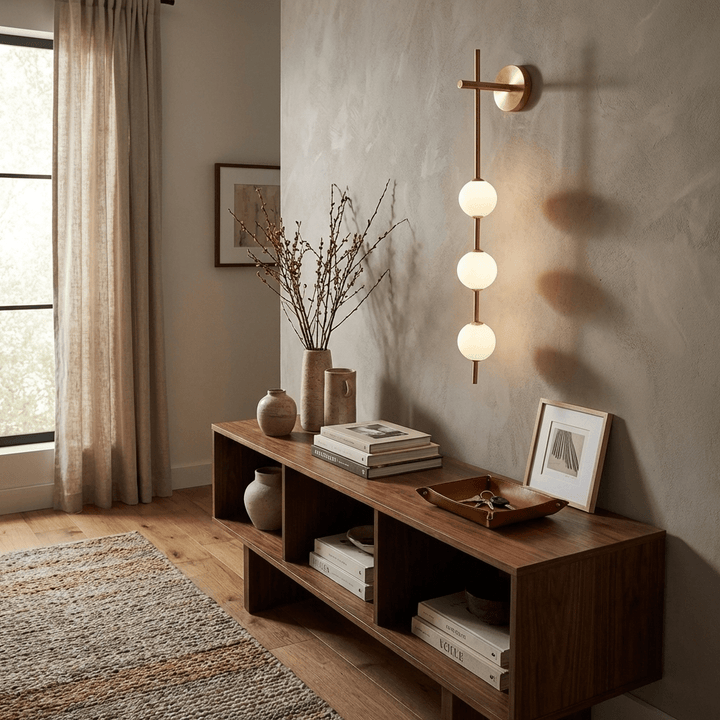 مصباح حائط عمودي على شكل كرة أرضية