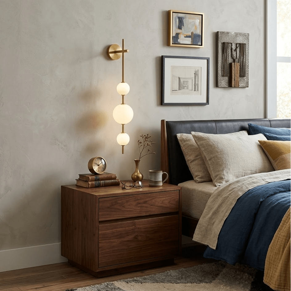 مصباح حائط عمودي على شكل كرة أرضية