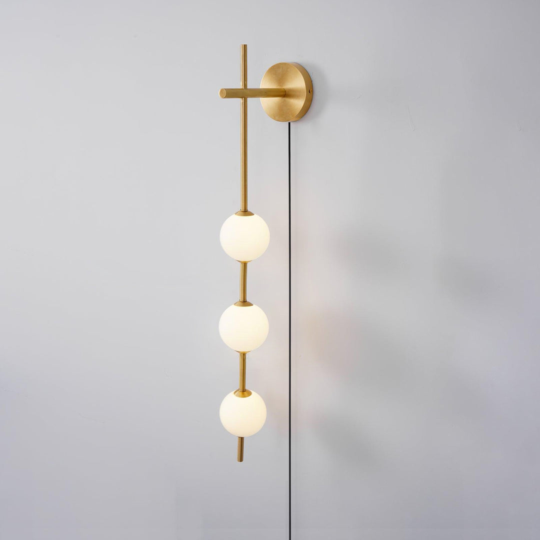 Vertical Globe Plug-in Wall Lamp