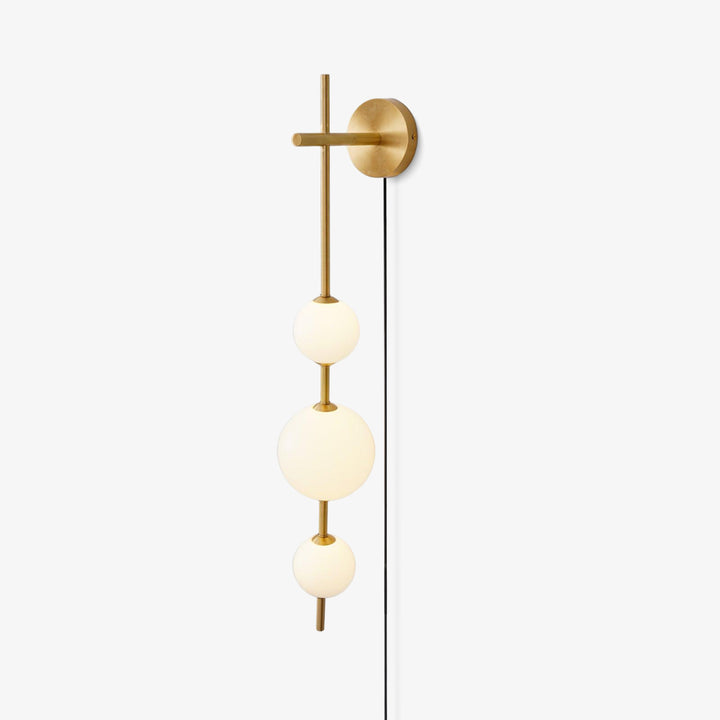 Vertical Globe Plug-in Wall Lamp