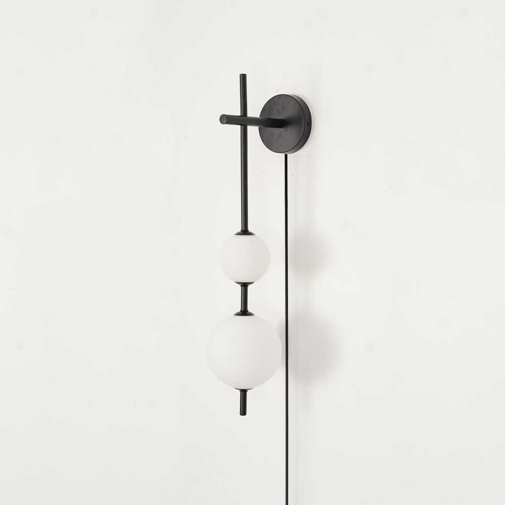 Vertical Globe Plug-in Wall Lamp